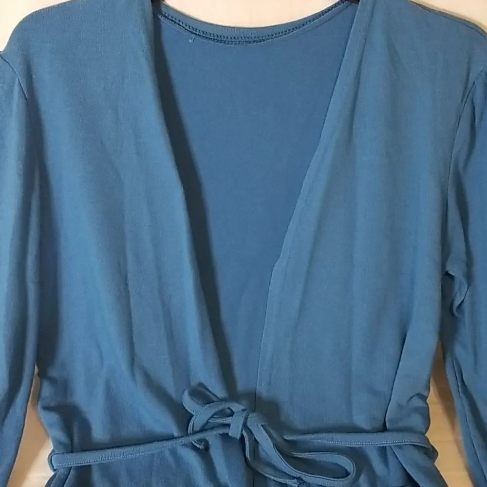Cornflower‎ Blue Double Pocket Bathrobe